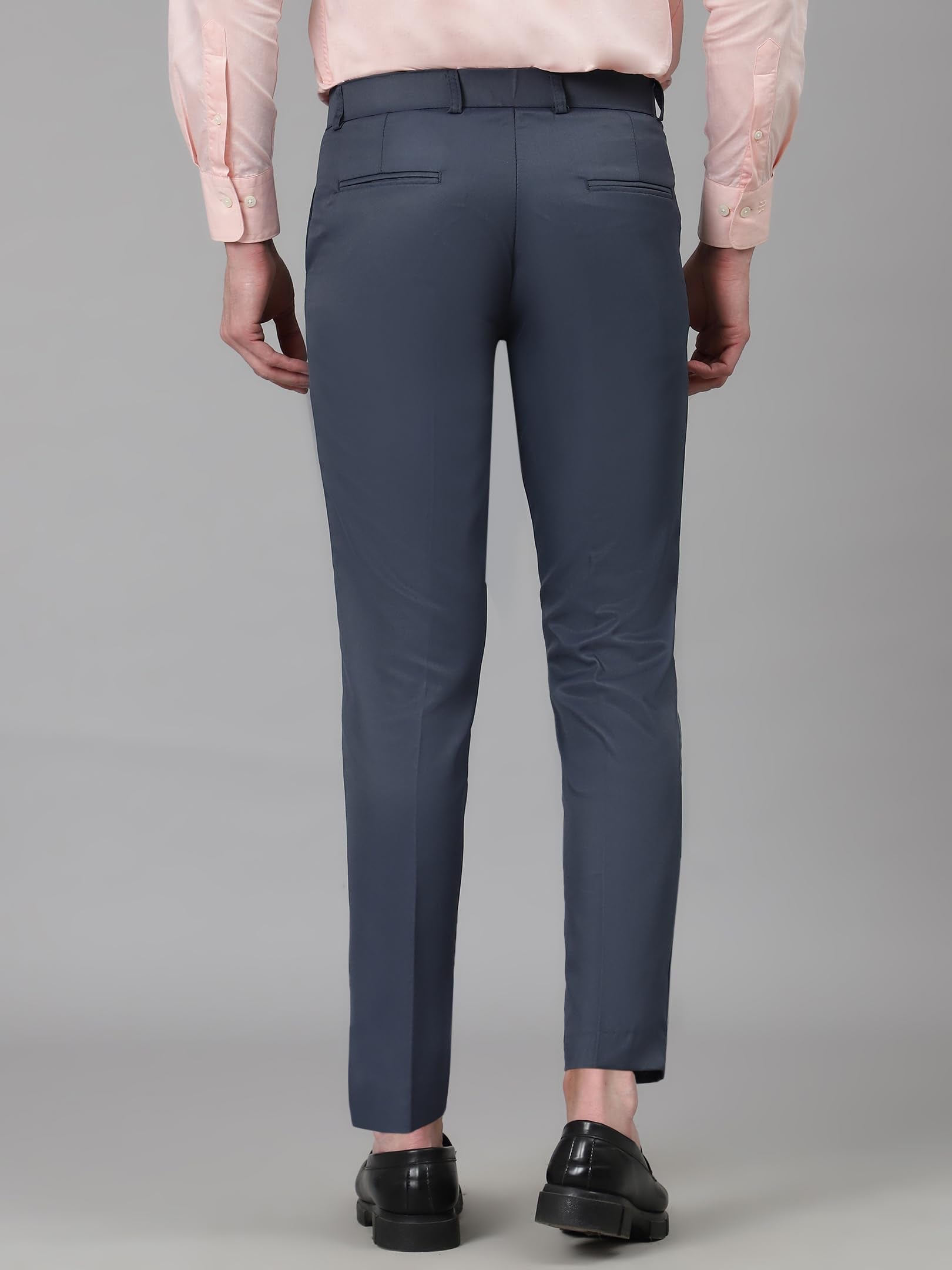 AVANOVA Mens Solid Ankle Length Flat Front Straight Slim Fit Casual Skinny Stretch Chinos Business Pant with Pocket Suit Pants