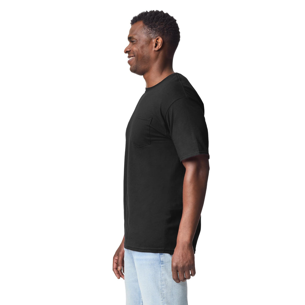 Gildan mens Dryblend Workwear T-shirts With Pocket, 2-pack T Shirt, Black, X-Large US