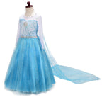 Dressy Daisy Little Girls' Ice Princess Costume Dresses Birthday Halloween Christmas Fancy Party Outfit with Long Fixed Train