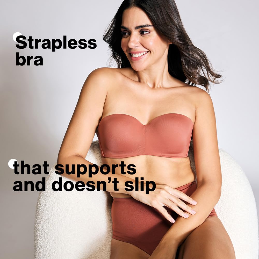 Nykd (Nyb027) Padded & Wired Ultimate Multiway Strapless Bra For Women | Anti Slip Bra With Seamless Neckline & Soft Detachable
