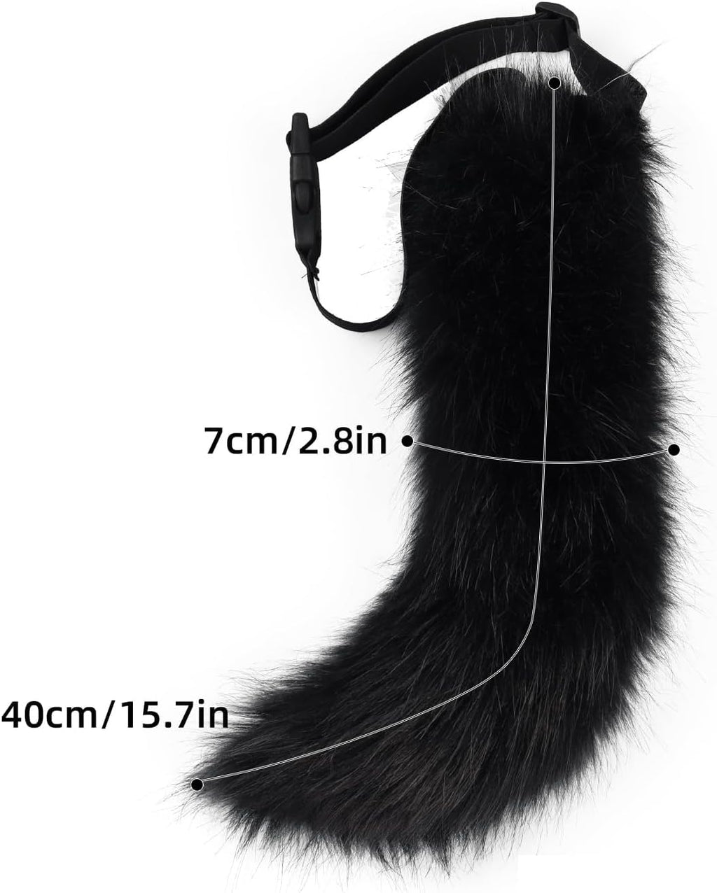 BANLAN Faux Fur Fox Costume Cat Tail Cosplay Halloween Christmas Party Costume One Size