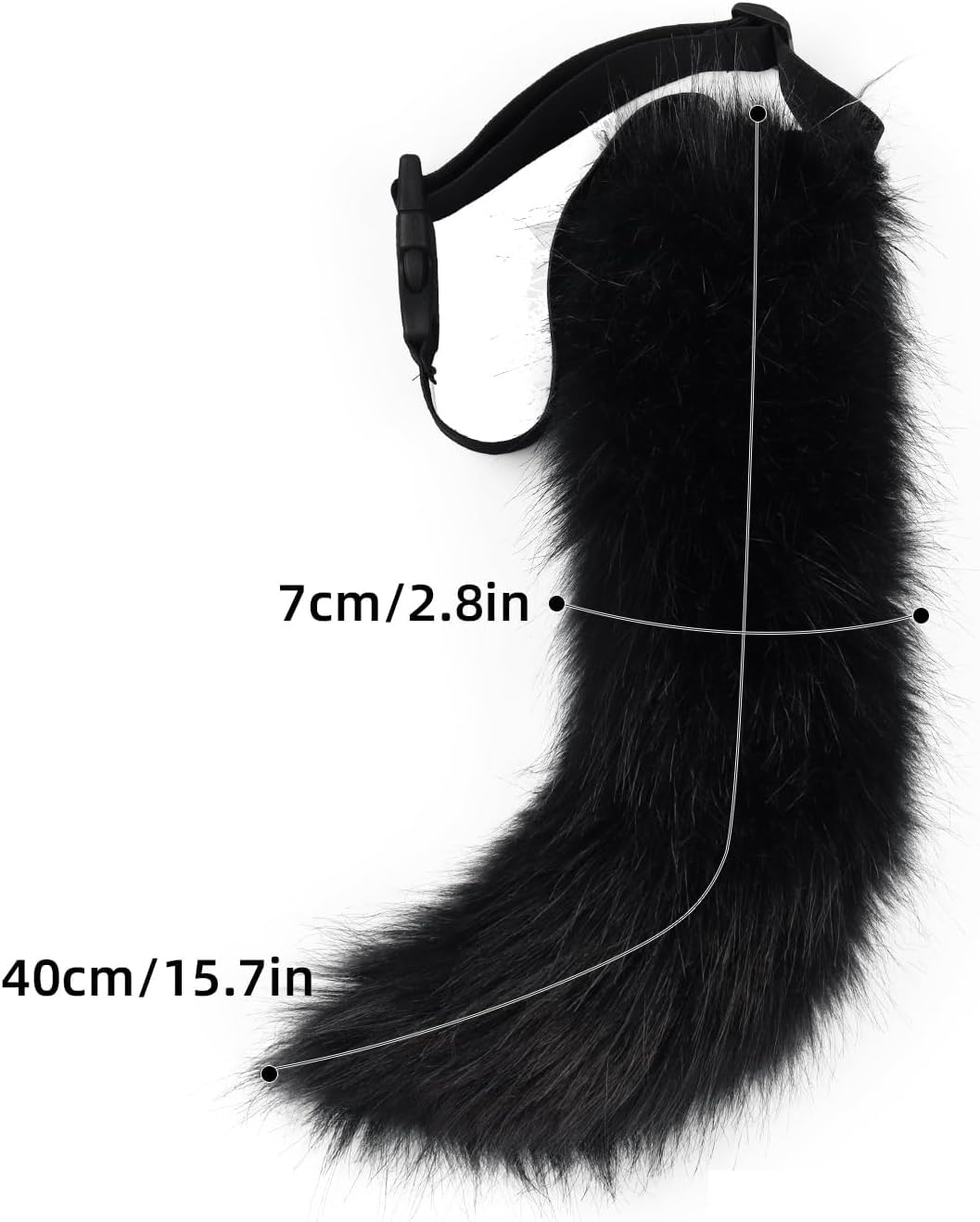 BANLAN Faux Fur Fox Costume Cat Tail Cosplay Halloween Christmas Party Costume One Size