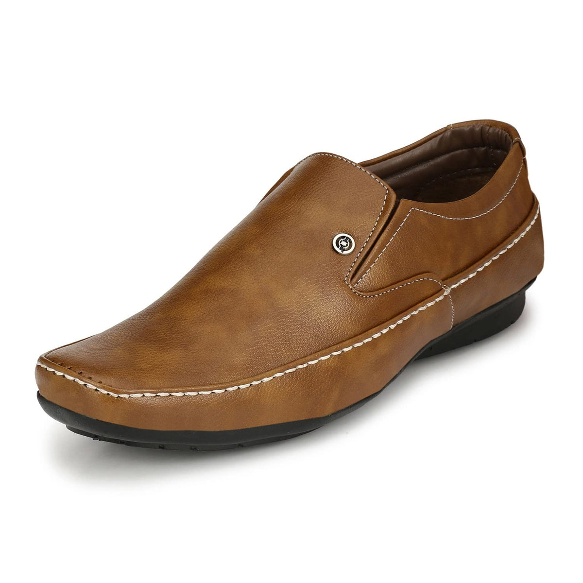 JOHN KARSUN Tan Vegan Leather Office Shoes for Men Formal  9 UK 9