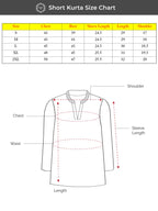 Vardha MenS Cotton Printed Short Kurta With Comfortable Fit And Simple Style And Regular Look | Kurta For Men Maroon