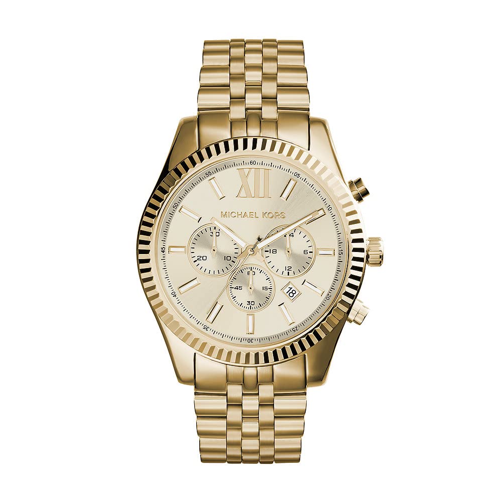 Michael Kors Lexington Gold-Tone Stainless Steel Watch MK8281