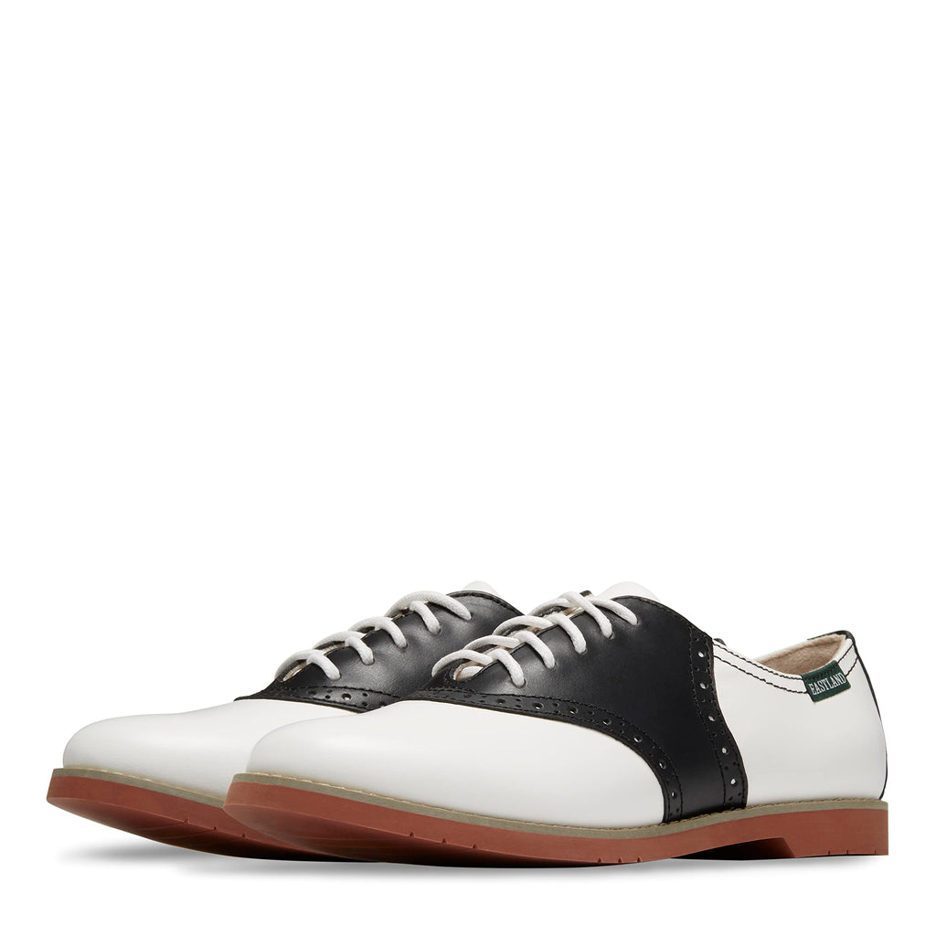Eastland Women's Sadie Oxford, Black/White, 8.5 Medium US