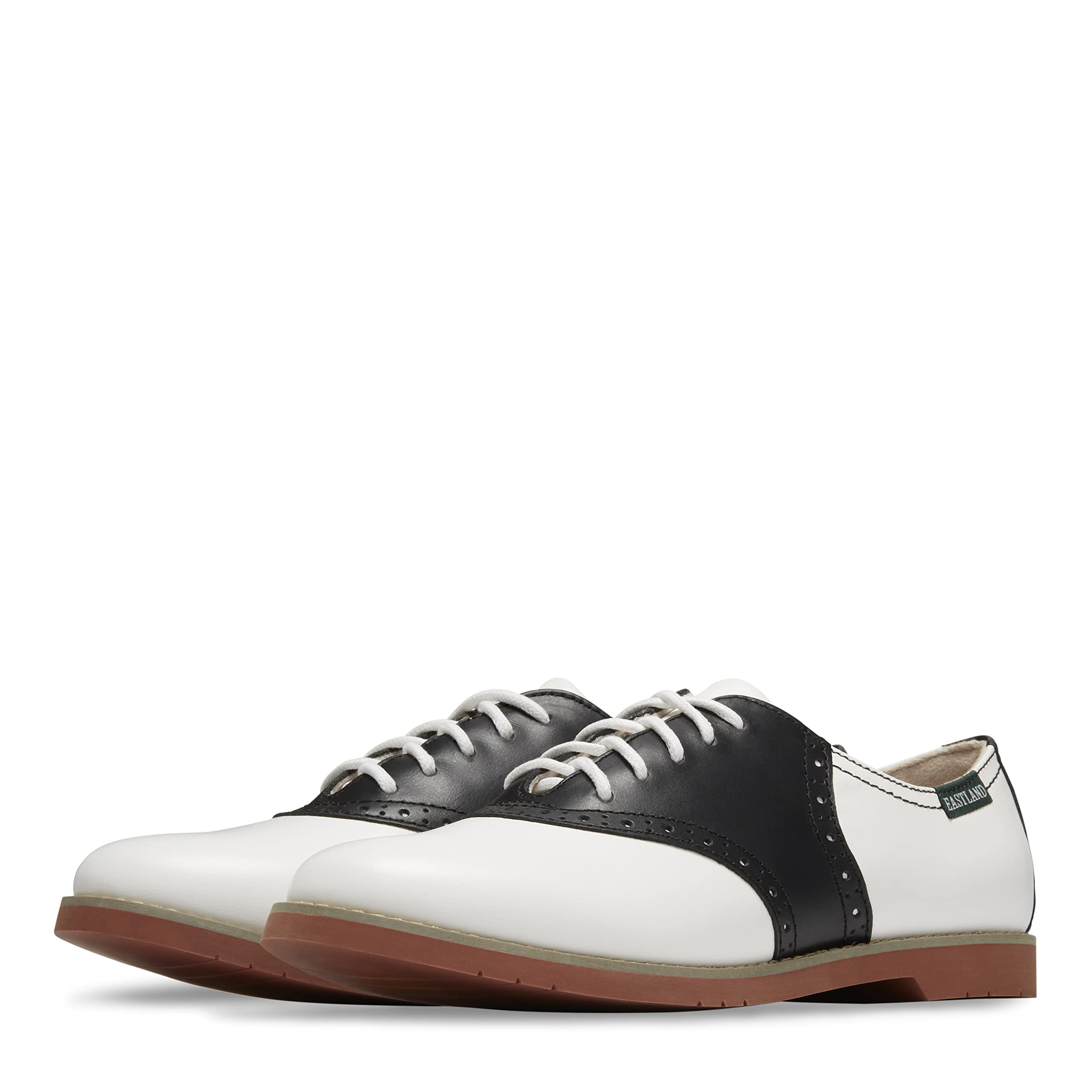 Eastland Women's Sadie Oxford, Black/White, 8.5 Medium US