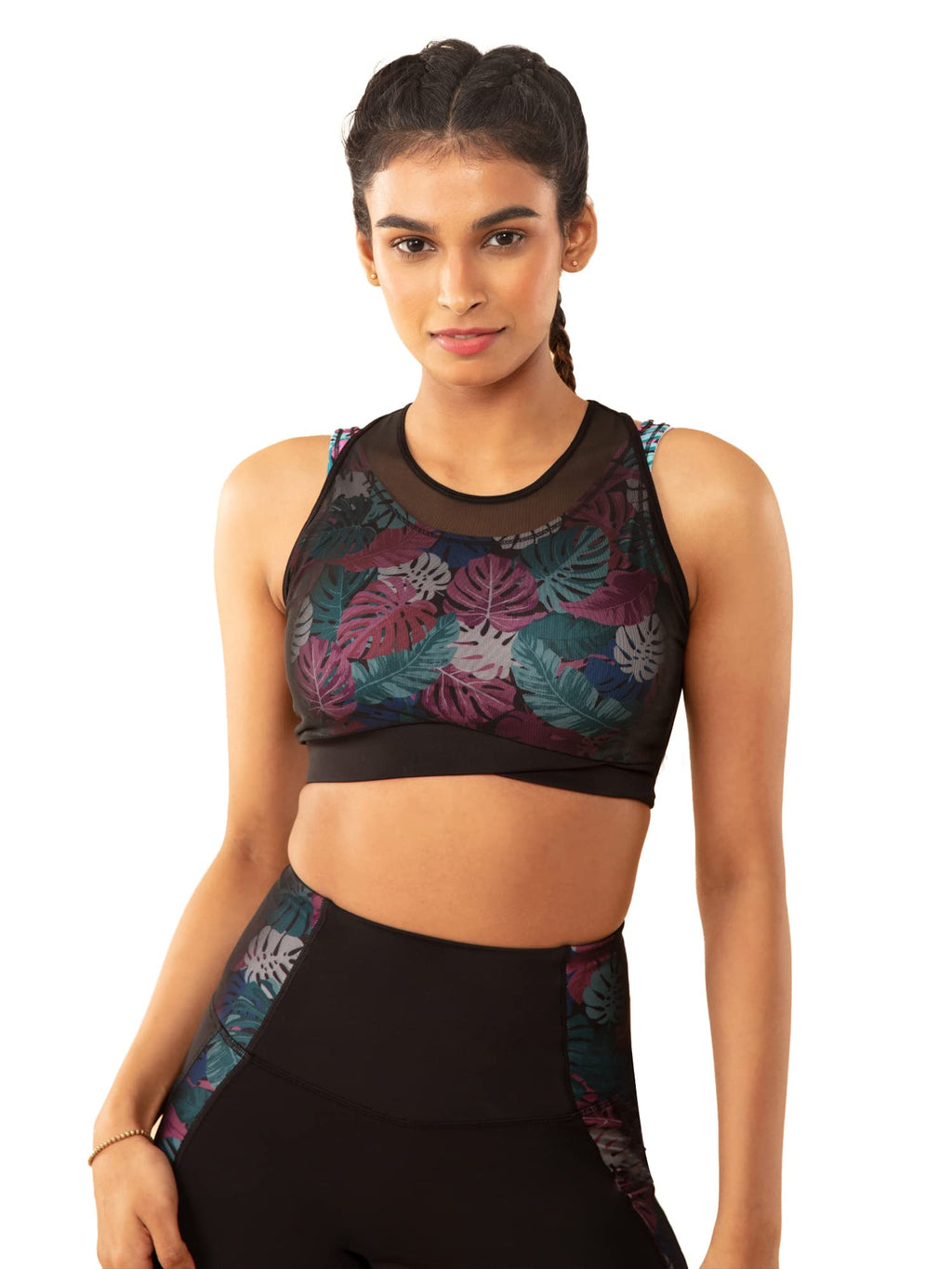Nykd By Nykaa Everyday Stylish Sports/Workout Bra For Women With Medium Support Removable Padding Wireless/Wirefree - Nyk119 (Bl
