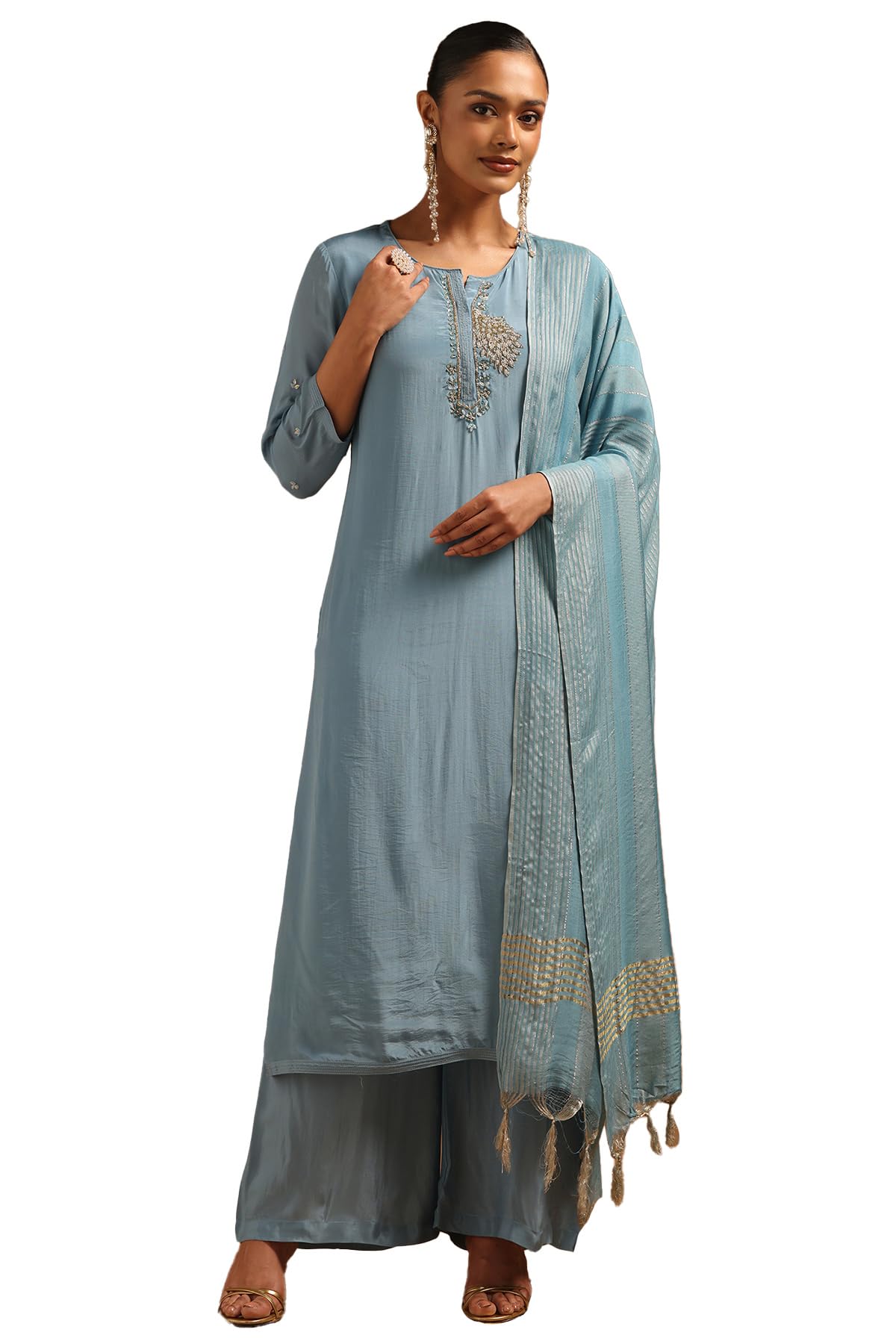Soch Women Solid Salwar Suit Set