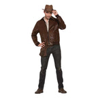 Forum Novelties Men's 40s WWII Faux Suede Costume Jacket, Brown