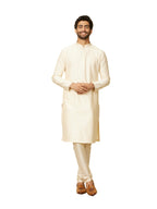 Manyavar Kurta Set For Men, Full Sleeves Mandarin Collar Ethnic Kurta Set For Engagement, Wedding & Party Printed Kurta Set Blen