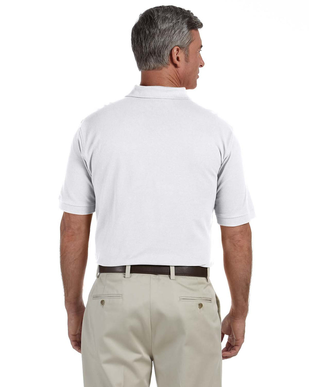 Mens 6 oz Ringspun cotton Piqu Short-Sleeve Polo - WHITE - 5XL(D0102H7KYBJ)