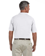 Mens 6 oz Ringspun cotton Piqu Short-Sleeve Polo - WHITE - 5XL(D0102H7KYV8)