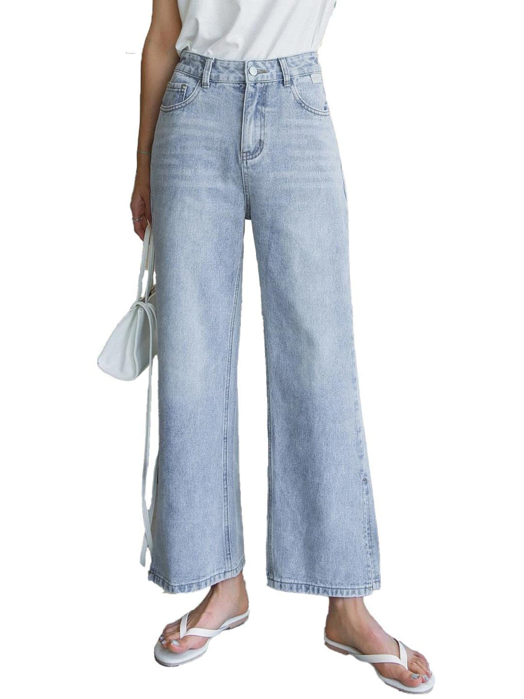 Kotty Womens Cotton Lycra Blend Straight Fit High Rise Jeans