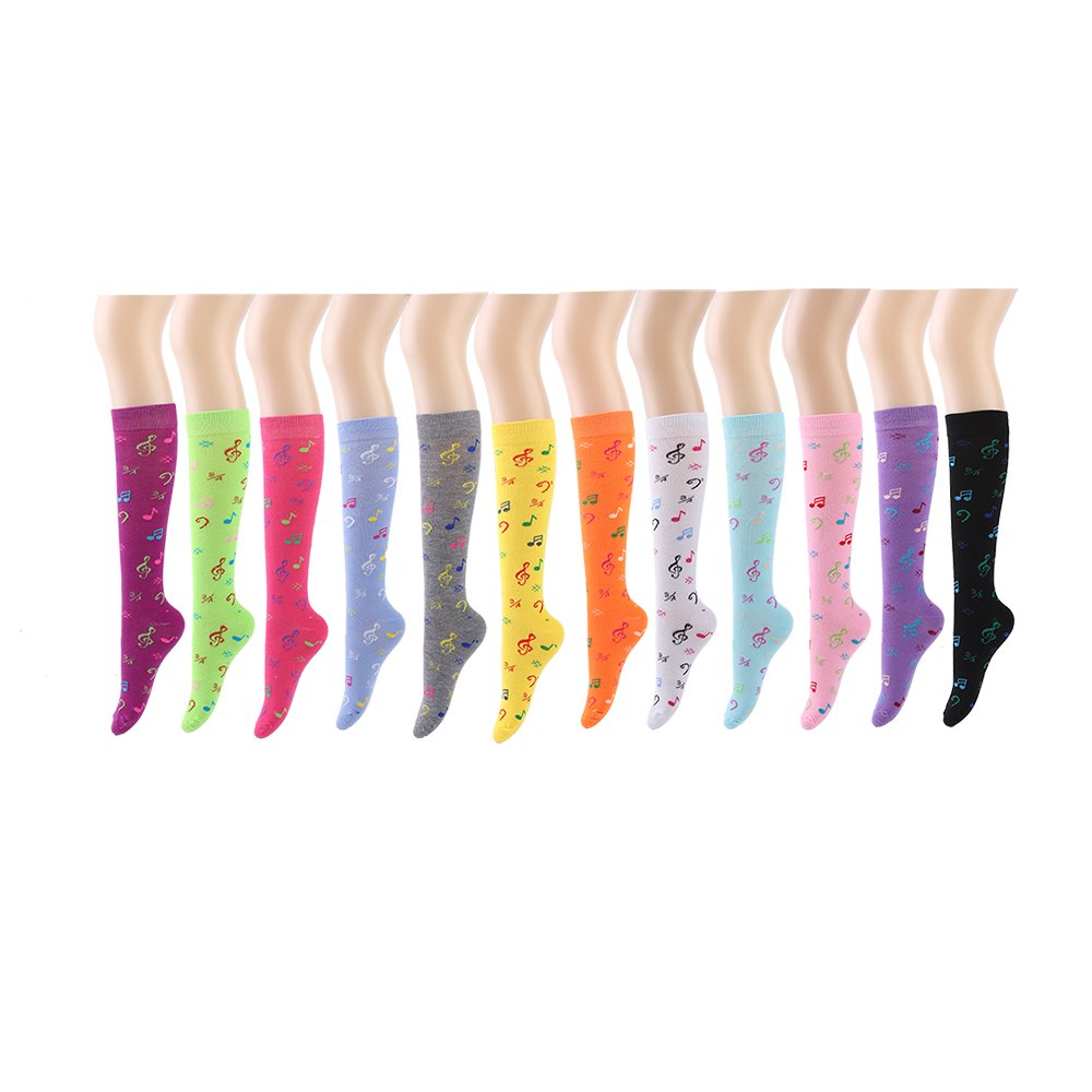 12 Pairs Women Knee High Socks - 196005