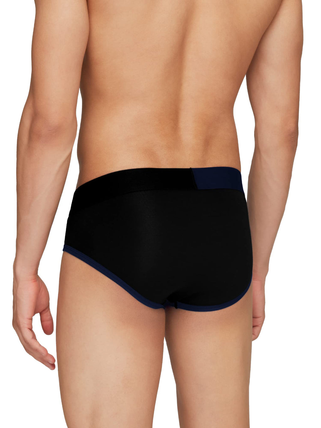 XYXX Mens Underwear Dualist IntelliSoft Antimicrobial Micro Modal Brief Pack of 2 (Black Iris & Black ; Black Iris & Brilliant