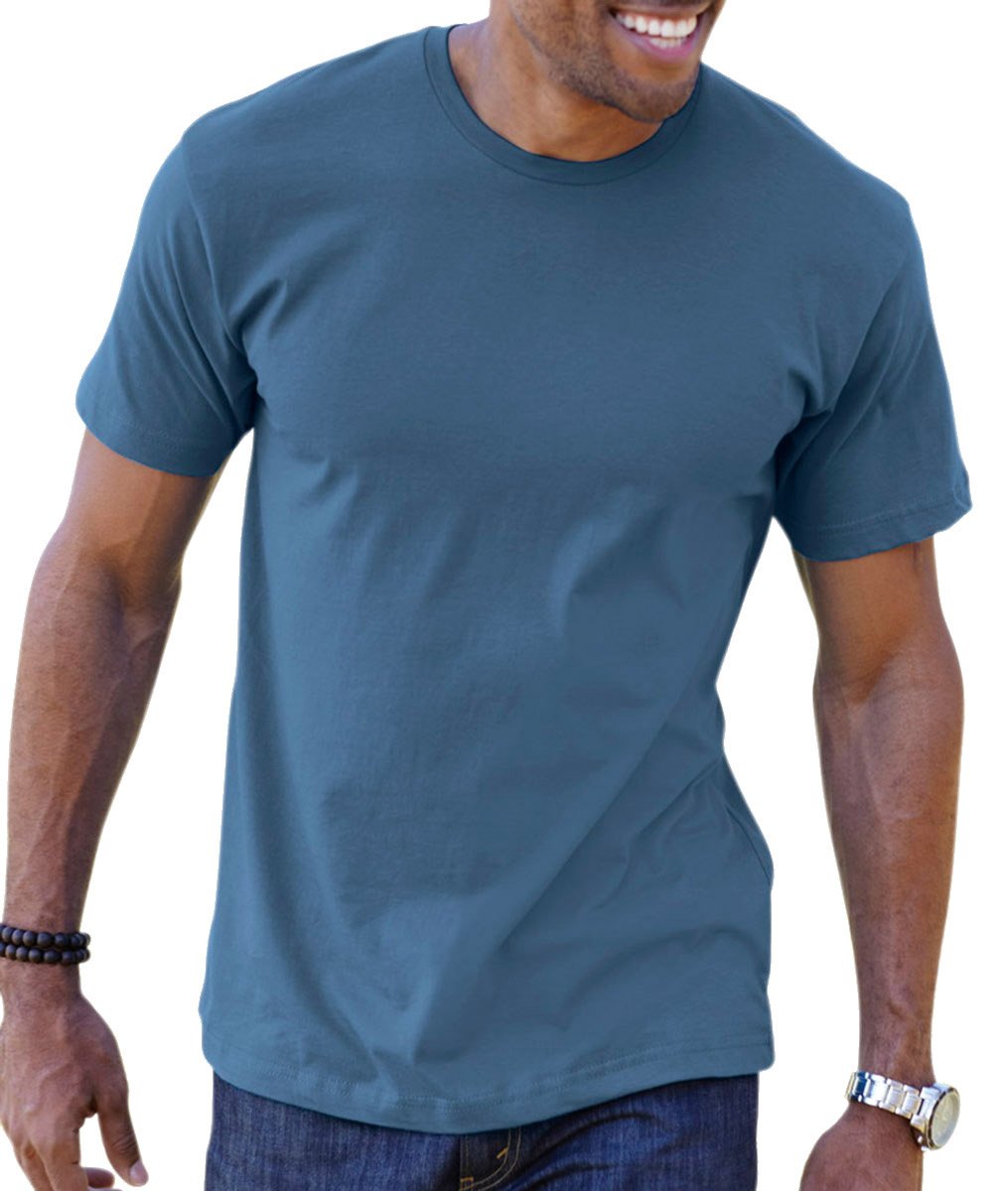 LAT Mens Fine Jersey Short Sleeve Tee (6901), Indigo, Medium