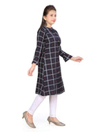 Aarika Girl'S Cotton Regular Tunic Shirt (Dkurti-Tr-Tc-4_Black_32)