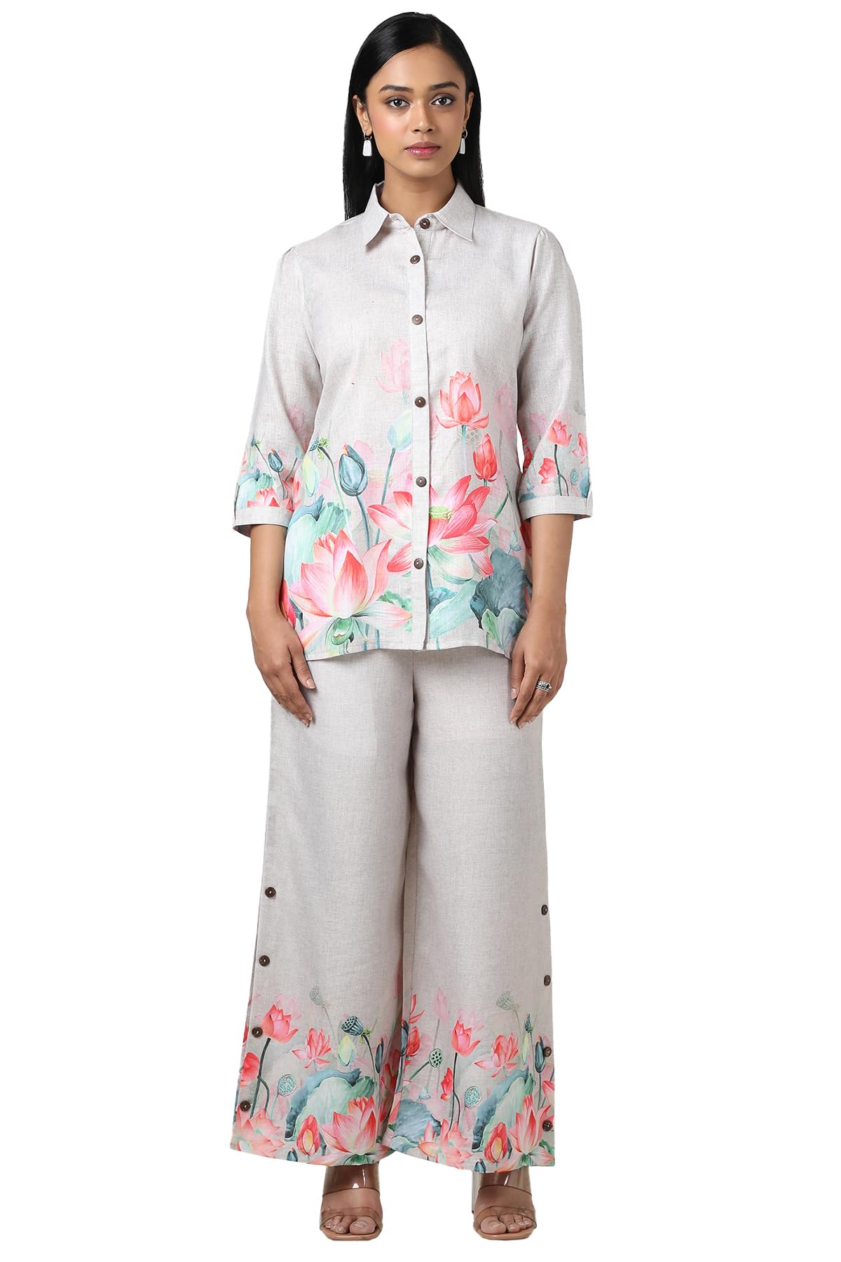 Soch Women Pattern:floral Fabric:linen Package Contains: Top Palazzo