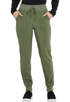 EDS Essentials Jogger Scrubs for Women, Drawstring Scrub Pants DK065, XL, Olive