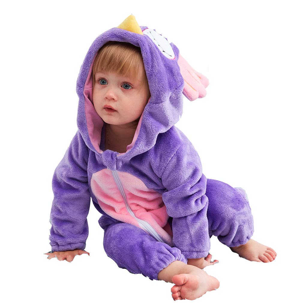 QZERPLAY Unisex Kids Baby Owl Bird Halloween Costumes Cartoon Outfit Hooded Homewear 70