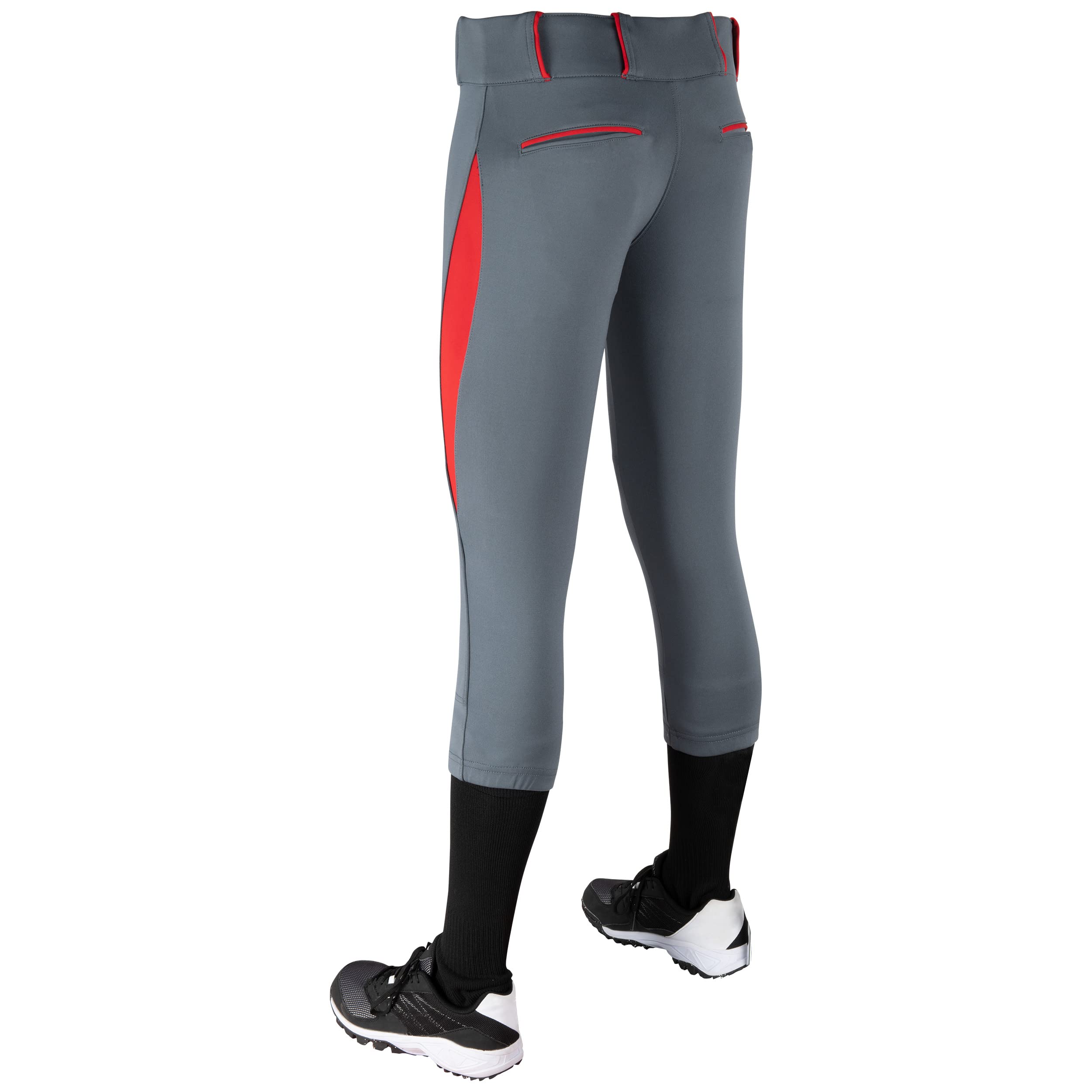 Champro Surge Traditional Low-Rise Fastpitch Softball Pant with Contrast-Color Braid Piping - Small