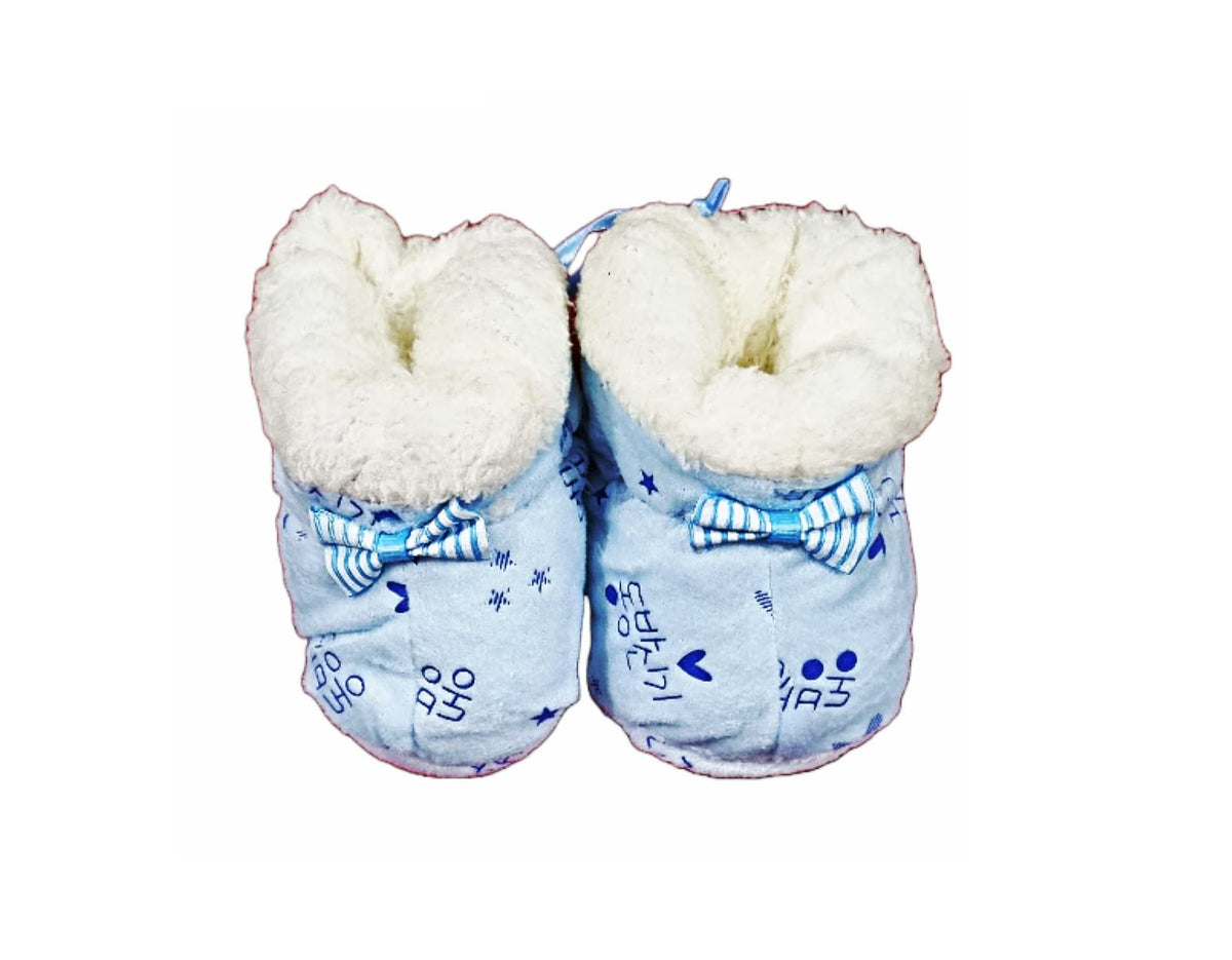 Sunchoice Baby Winter Wear Shoes Booties 3 To 6Months 1 Pair (Blue) 0.5