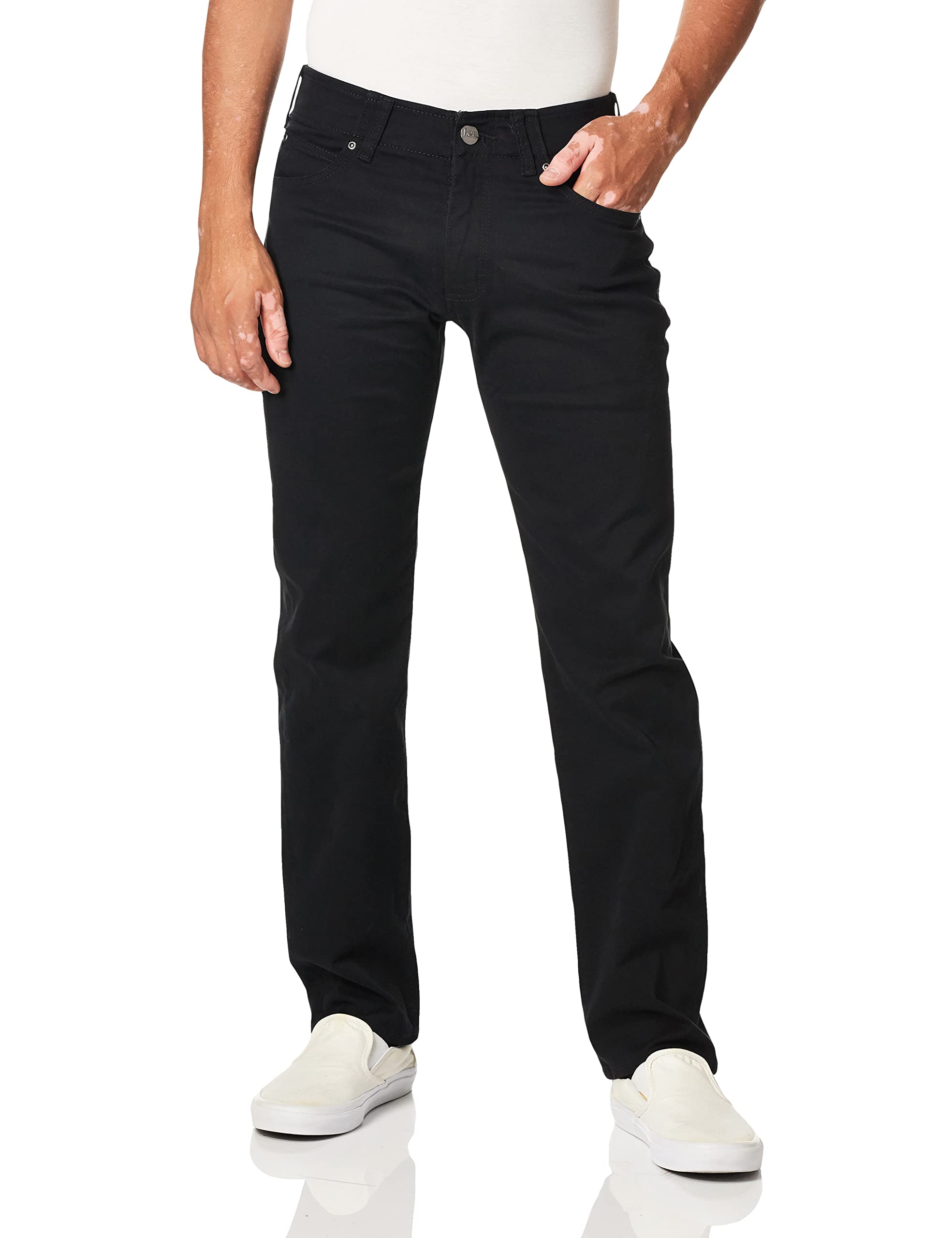 Lee Mens Extreme Motion Slim Straight Leg Jean Black 31W x 32L