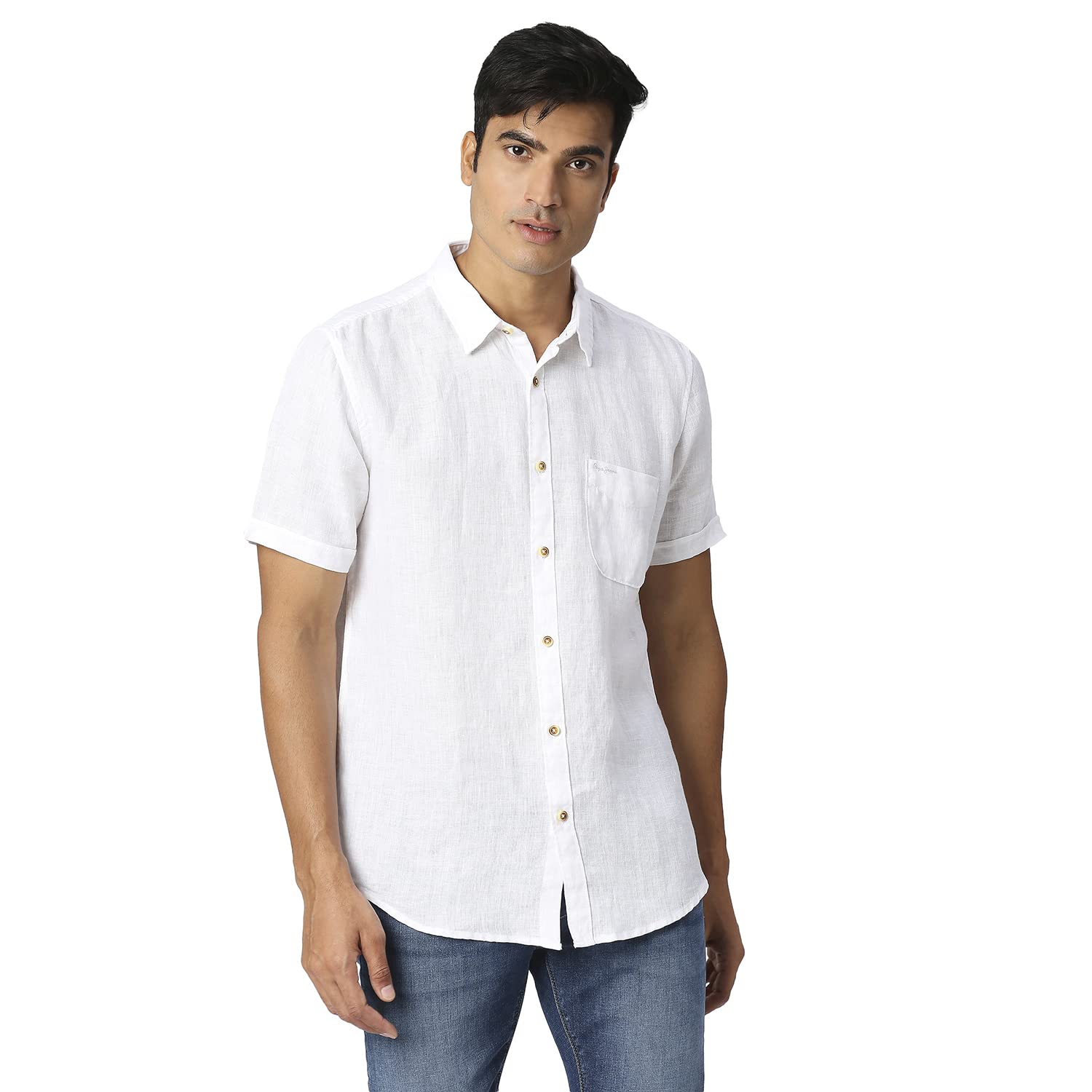 Pepe Jeans Kingsman Ss Pure Linen Shirt, White, Xxl
