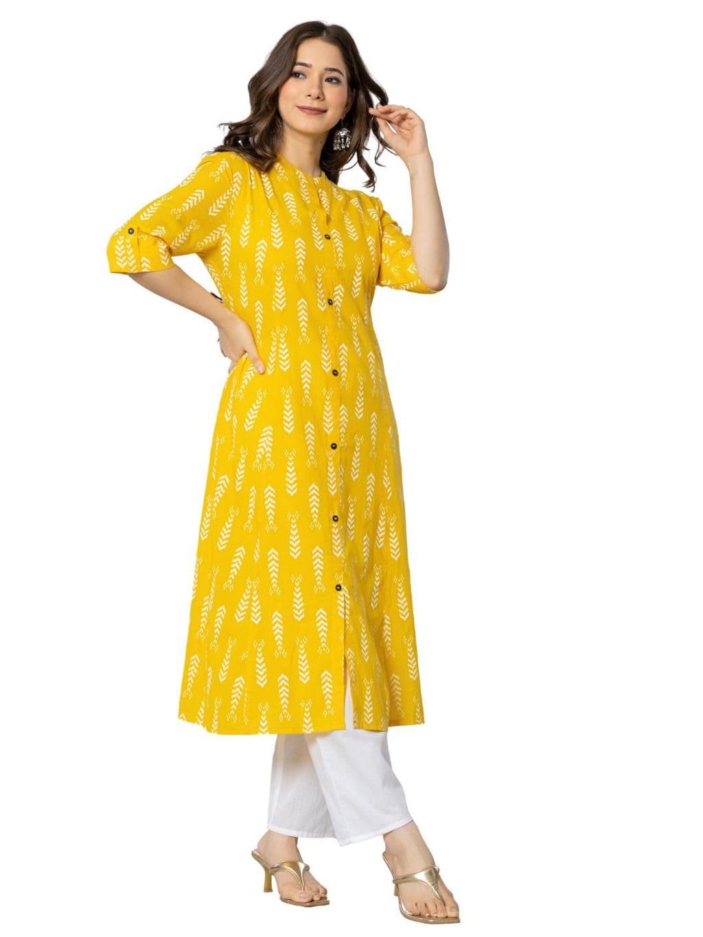rytras Womens Cotton Printed A-Line Kurta