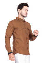 Rebelify MenS Cotton Shirt With Pockets Full Sleeves Spread Collar Solid Pattern Botton Down Closure Regular Fit And Standard L