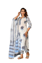 Yashika Women's Trendy Cotton Blend Straight Kurta Pant Dupatta Set with Elegant Prints - Versatile Ethnic Ensemble for Casual &