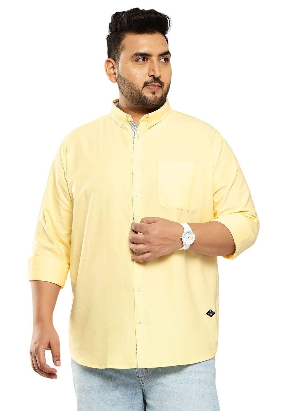 Thomas Scott Mens | Plus Size | Regular Fit | Long Sleeves | Button-Down Collar | Oxford Fabric | Casual | Shirts for Men (TS14