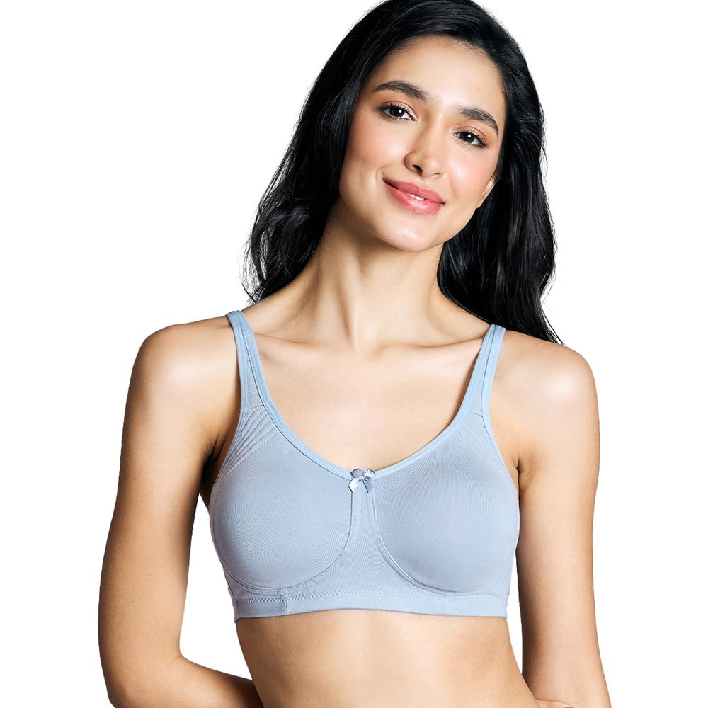 Nykd (Nyb169 Cotton Anti Microbial Non Padded & Non Wired Side Support Shaper Bra For Women | Full Coverage Bra With Detailed Co
