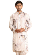 Jompers Mens Marble Printed Sequin Cotton Kurta