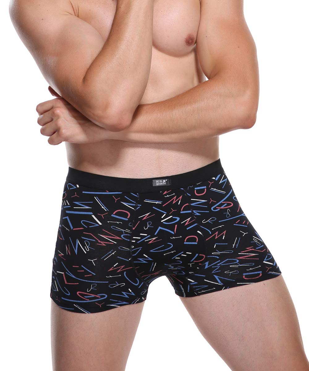youlehe Men's Underwear Soft Rayon Boxer Briefs Stretch Trunks Pack (as1, alpha, x_l, regular, regular, 8 Pack 012)