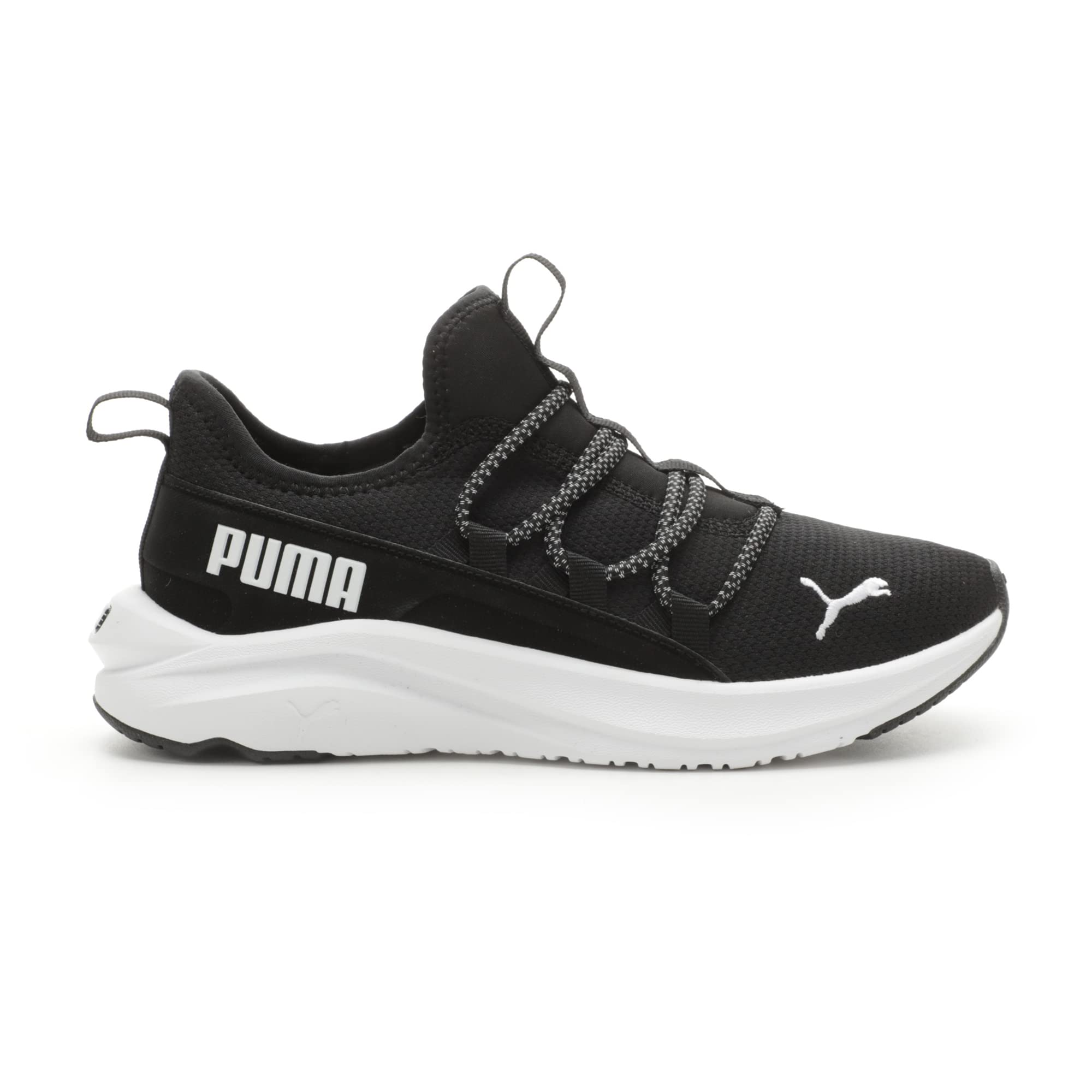 PUMA One4All Slip On Sneaker, Black White, 12.5 US Unisex Little Kid