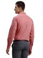 Turtle Men 100% Cotton Regular Fit Solid Pink Formal Shirt