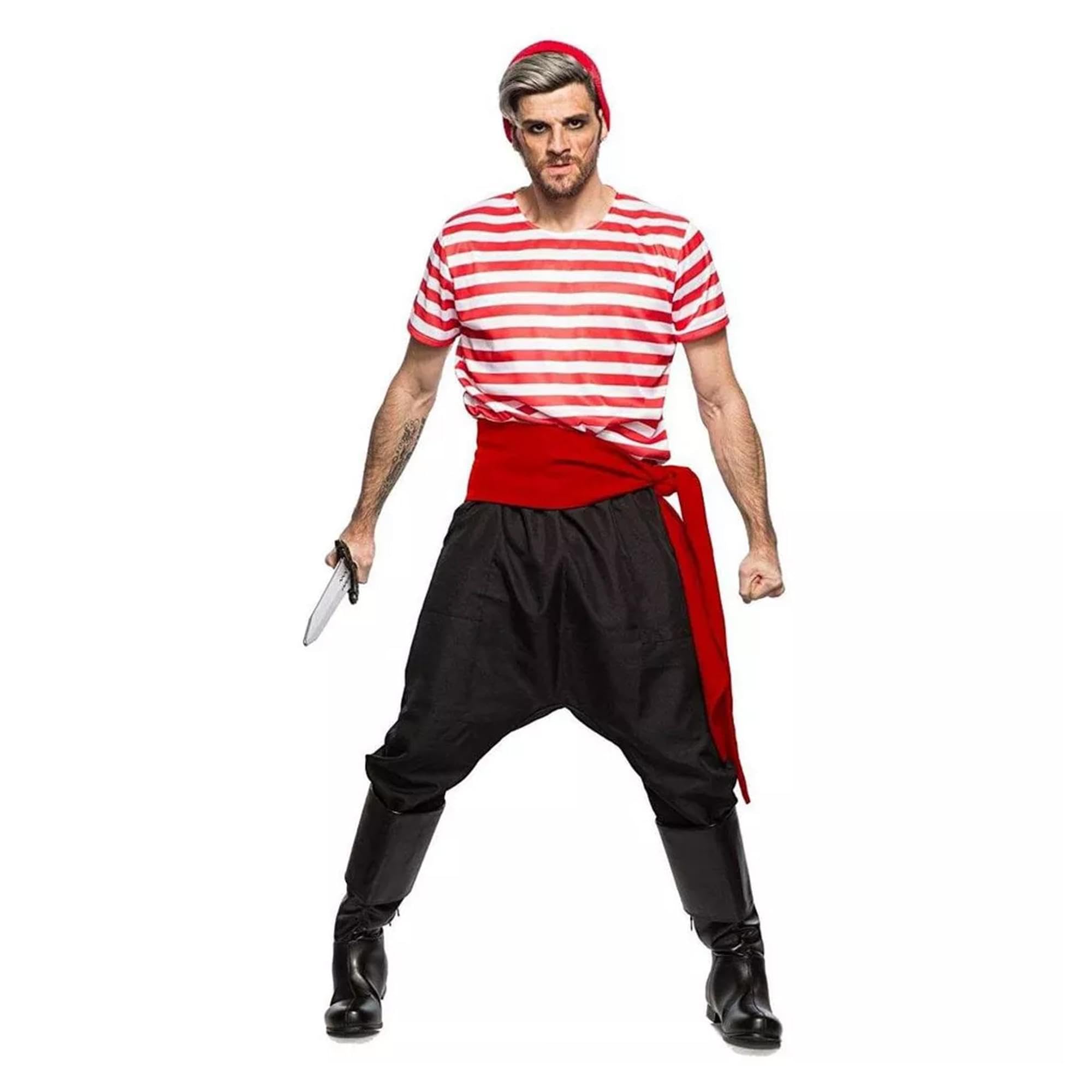 Seeing Red Pirate Crew Member Costume - Men's L Size