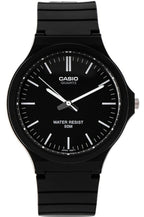 Casio MW240 Series | Mens Quartz Watch | Black/White | 50M WR | Large Resin Case | Resin Glass | Resin Band | White Tone Indices