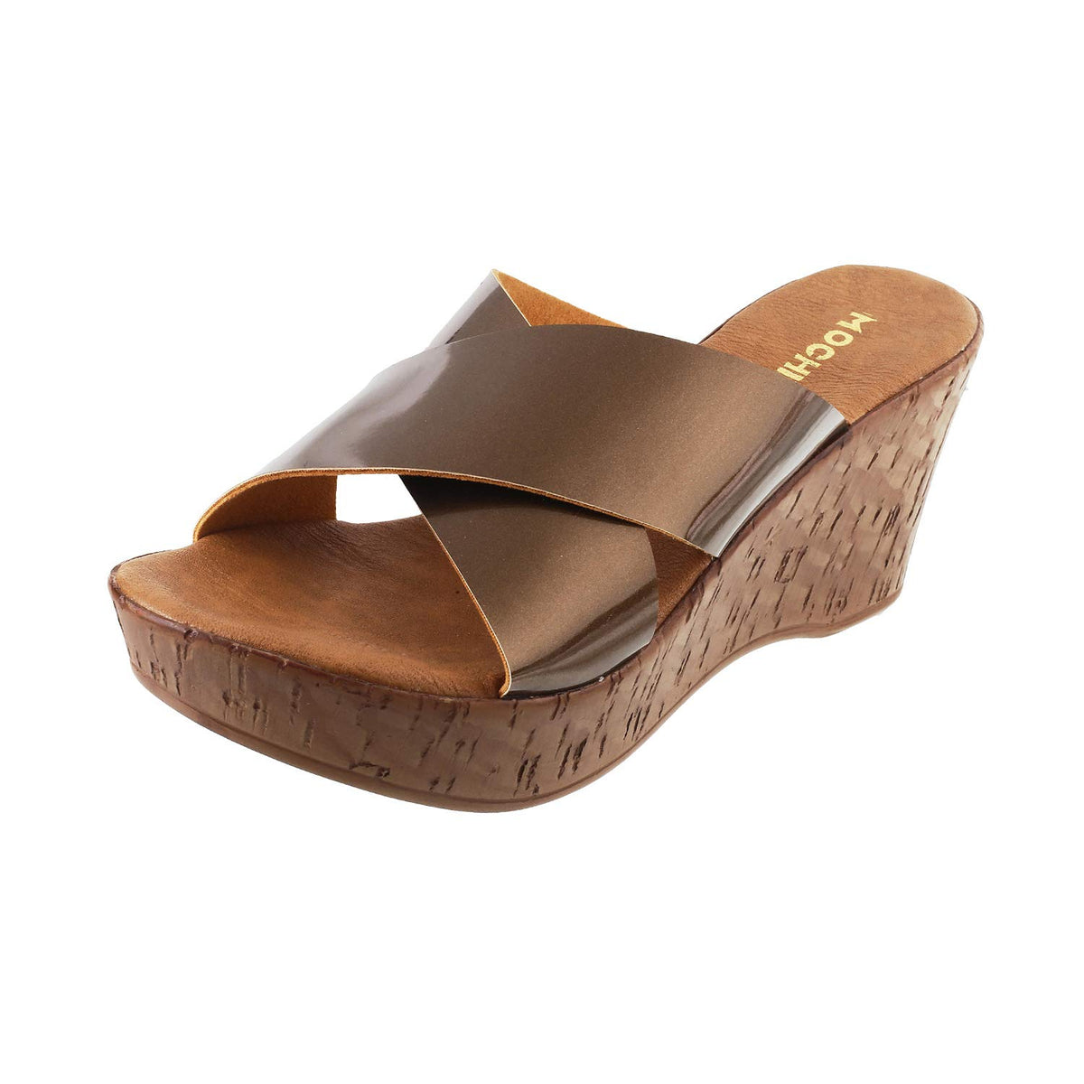 Mochi Womens Synthetic Antic Gold Mules (Size (7 UK (40 EU)) 7-40
