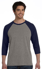 Unisex 34-Sleeve Baseball T-Shirt - gRY cHR BLK TRB - S(D0102H7W2FJ)