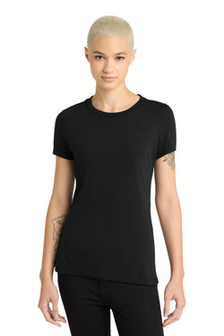 District Womens Perfect Blend CVC Tee - Stylish Casual Short Sleeve T-Shirt, Cotton & Polyester, Black, XXL