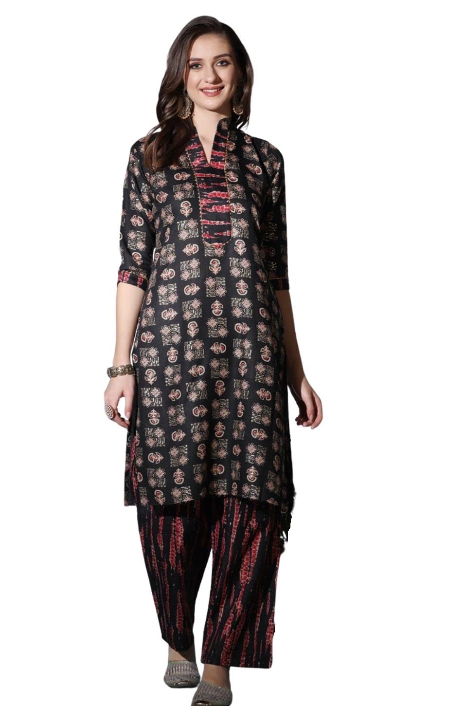 Leriya Fashion Women'S Kurtis | Soft Cotton Block Printed Kurta For Women | Knee Length Casual Kurti For Women | Ideal For Offic