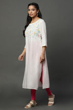 Aurelia Womens Viscose Regular Kurta (24FEA14781-607023_White