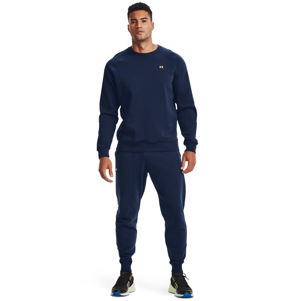 Under Armour mens Rival Fleece Joggers , Academy Blue (408)/Onyx White , Large