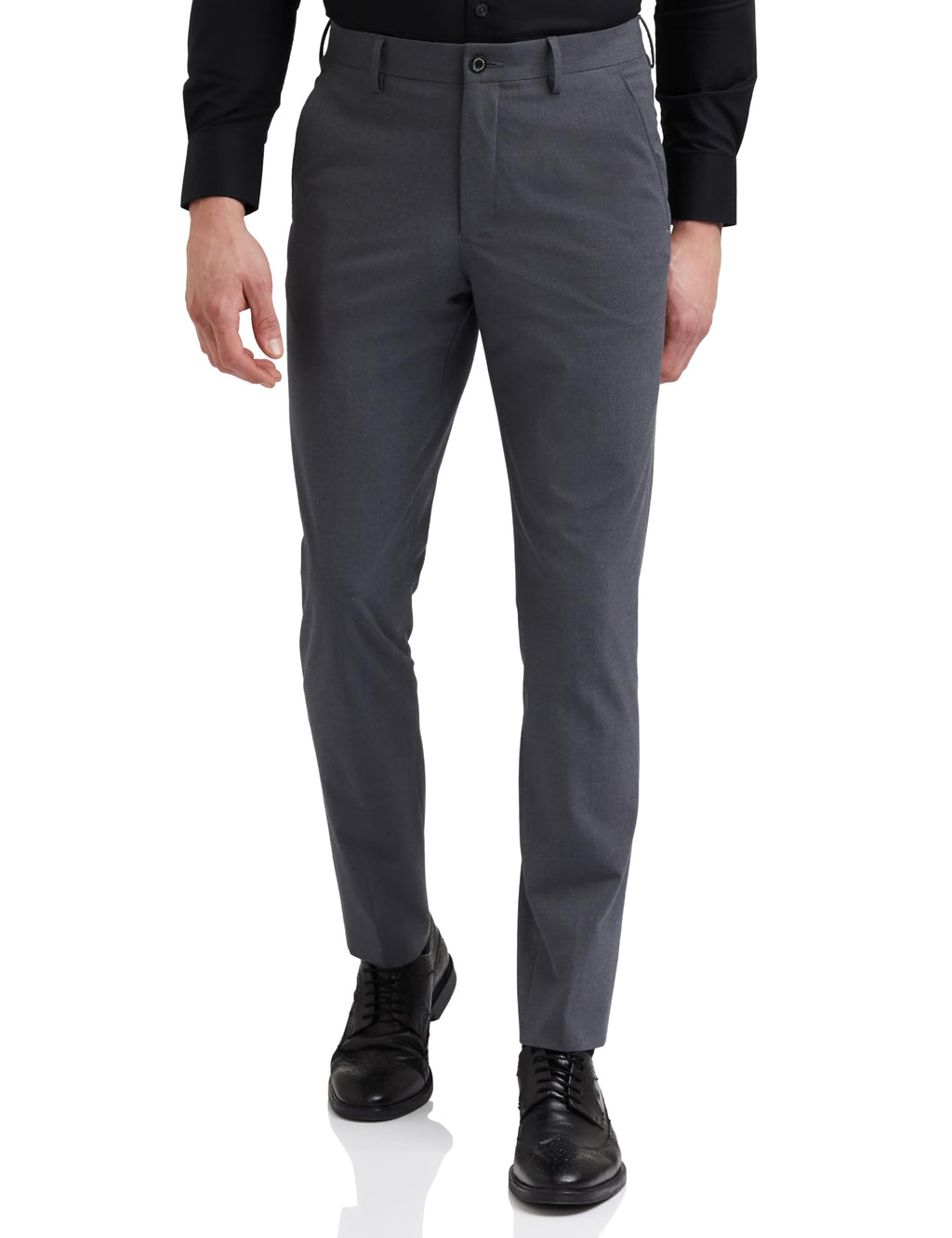Louis Philippe MenS Mid Rise Slim Work Utility Pants (Lptfmsspy95159_Grey, 30