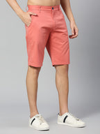 Thomas Scott Mens | 100% Cotton | Solid | Above Knee | Button Closure | Chino | Casual Shorts for Men Coral