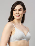 Enamor A039 T-Shirt Cotton Bra Greymelange