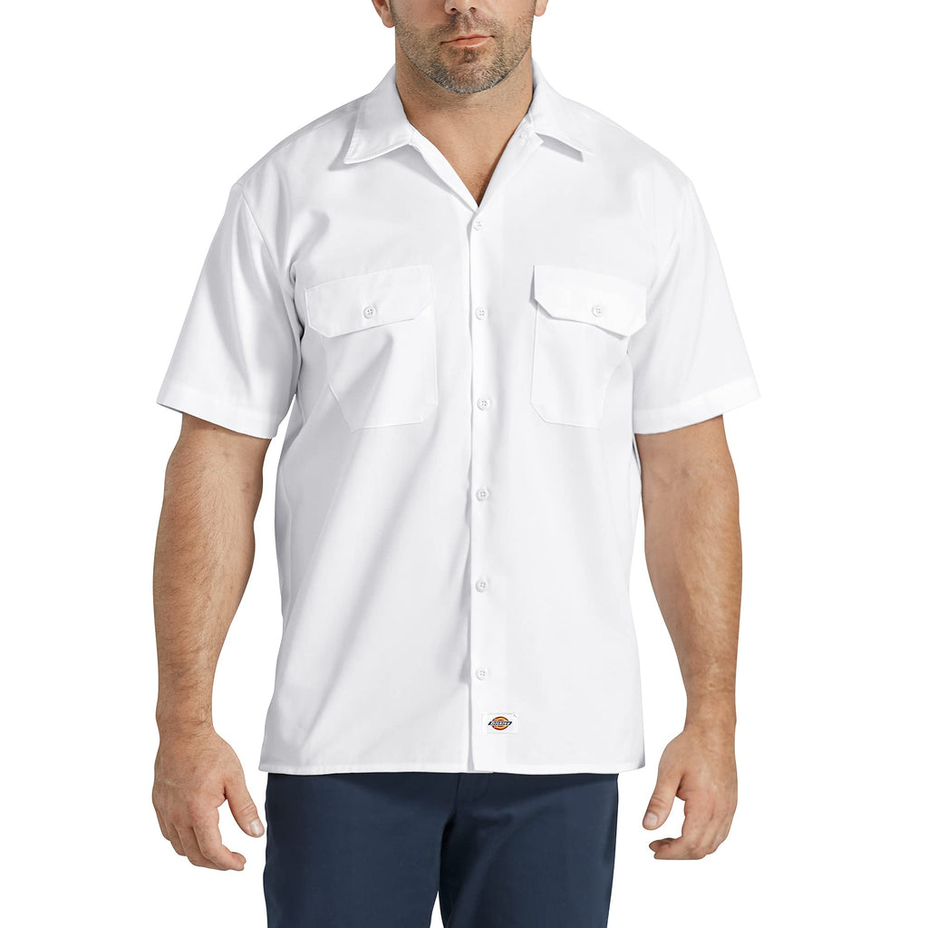 Unisex Short-Sleeve Work Shirt - BLAcK - S(D0102H7MF0T)